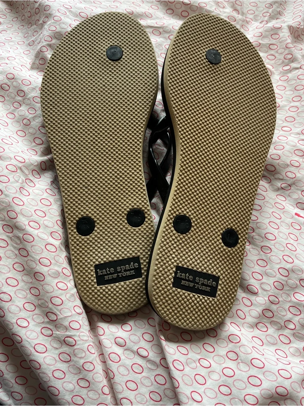 kate spade Leopard Print Bow Flip Sandals - Black/Tan